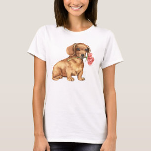Valentine-Rosen-Dackel T-Shirt