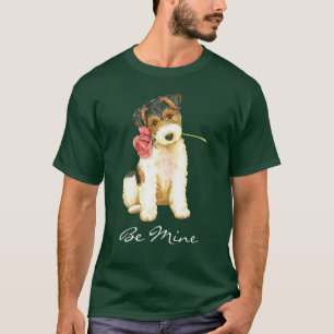 Valentine-Rosen-Drahtfox-Terrier T-Shirt