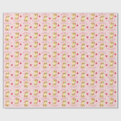 Valentine-Rosen-gelber Labrador Geschenkpapier (Flach)