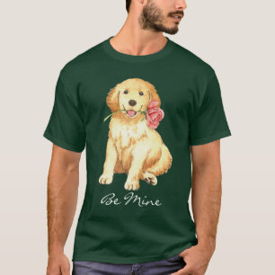 Valentine-Rosen-goldener Retriever T-Shirt