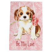 Valentine-Rosen-Kavalier Mittlere Geschenktüte (Rückseite)