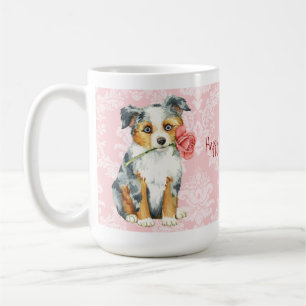 Valentine-Rosen-mini amerikanischer Schäfer Kaffeetasse