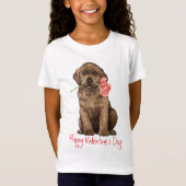 Valentine-Rosen-Schokoladen-Labrador T-Shirt (Vorderseite)