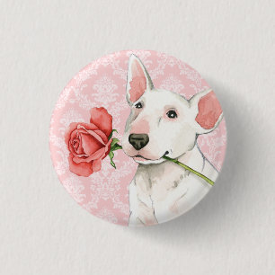 Valentine-Rosen-Stier-Terrier Button