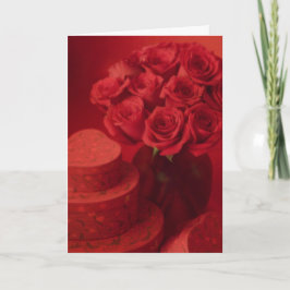 Valentine-Rosenblumenstrauß Feiertagskarte