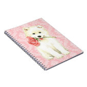 Valentine-RoseSamoyed Notizblock (Rechte Seite)