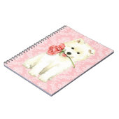 Valentine-RoseSamoyed Notizblock (Linke Seite)