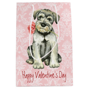 Valentine-RosestandardSchnauzer Mittlere Geschenktüte