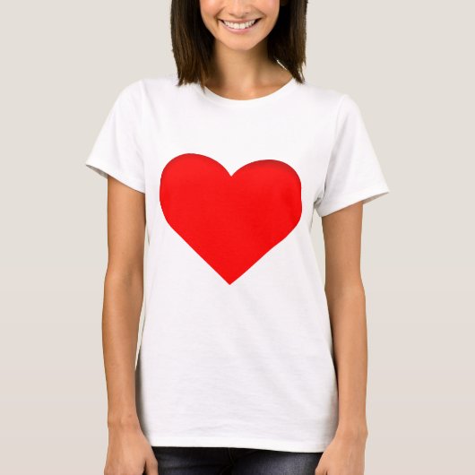 Valentine Rote Liebe Herz T-Shirt (Vorderseite)