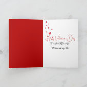 Valentine Rote Rose auf Pelz Karte (Innenseite)