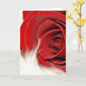 Valentine Rote Rose auf Pelz Karte (Gelbe Blume)