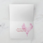 Valentine-rote Rose auf Pelzen Feiertagskarte (Innenseite)