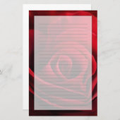 Valentine-Rote Rose Briefpapier (Vorne/Hinten)