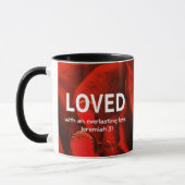 Valentine | ROTE ROSE | LIEBT | CHRISTLICH Tasse (Links)
