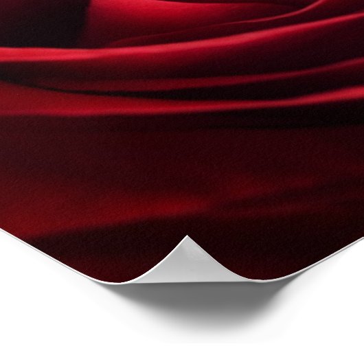 Valentine Rote Rose Poster (Ecke)