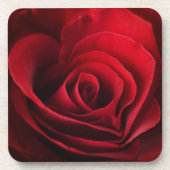 Valentine-Rote Rose Untersetzer (Vorderseite)