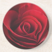 Valentine-Rote Rose Untersetzer (Vorne)