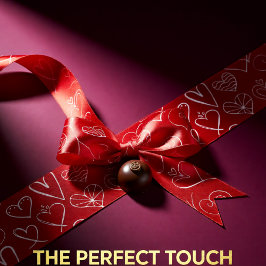 Valentine rotes und rosa Herzmuster Satinband