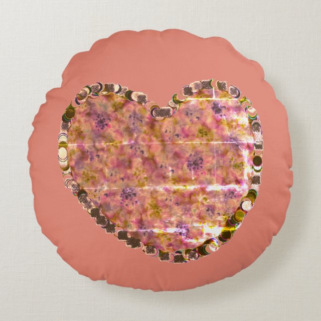 Valentine Round Pillow Rundes Kissen (Vorderseite)