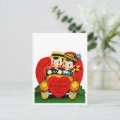 Valentine Runabout Feiertagspostkarte (Stehend Vorderseite)