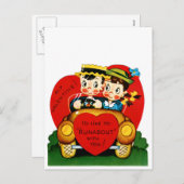 Valentine Runabout Feiertagspostkarte (Vorne/Hinten)