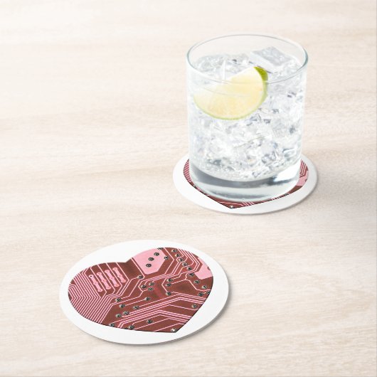 Valentine Runder Pappuntersetzer (Vor Ort)