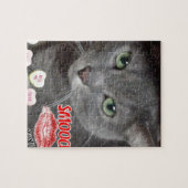 Valentine Russian Blue Cat Puzzle (Horizontal)