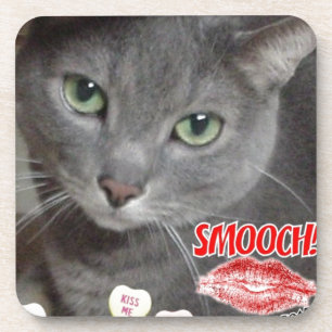 Valentine Russian Blue Cat Untersetzer