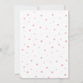Valentine’s Baby Shower Invitation, Pink Heart Einladung (Rückseite)