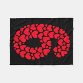 Valentine’s Day 67 Filled With Heart Funny Six Sev Fleecedecke (Vorderseite (Horizontal))