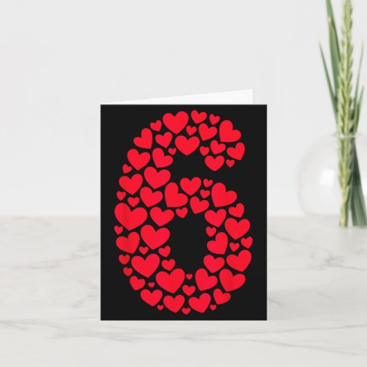 Valentine’s Day 67 Filled With Heart Funny Six Sev Karte (Vorderseite)