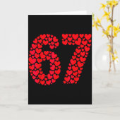 Valentine’s Day 67 Filled With Heart Funny Six Sev Karte (Gelbe Blume)