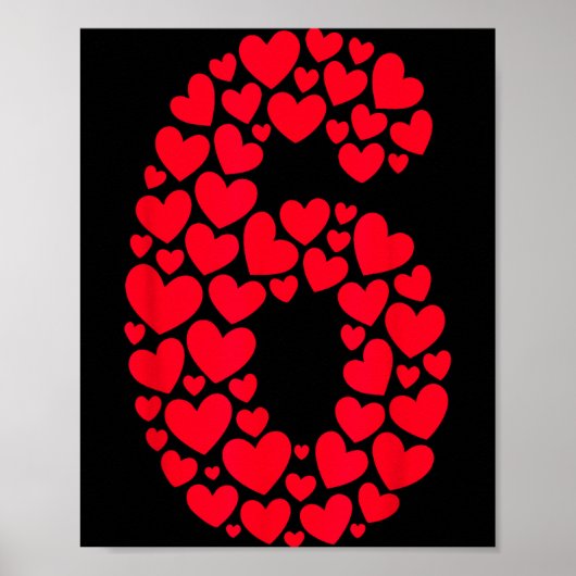 Valentine’s Day 67 Filled With Heart Funny Six Sev Poster (Vorne)