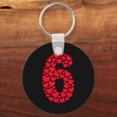 Valentine’s Day 67 Filled With Heart Funny Six Sev Schlüsselanhänger (Vorderseite)