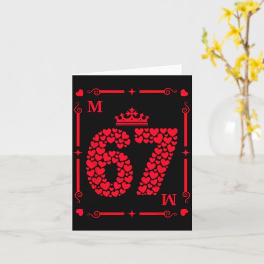 Valentine’s Day 67 Filled With Hearts Card Six Sev Karte (Gelbe Blume)