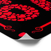 Valentine’s Day 67 Filled With Hearts Card Six Sev Poster (Ecke)