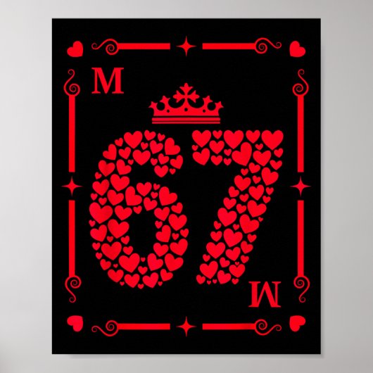 Valentine’s Day 67 Filled With Hearts Card Six Sev Poster (Vorne)