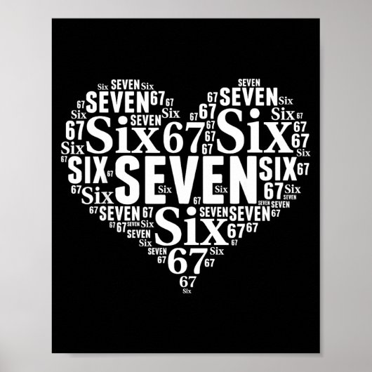 Valentine’s Day 67 Meme 67th Birthday 6 7 Valentin Poster (Vorne)