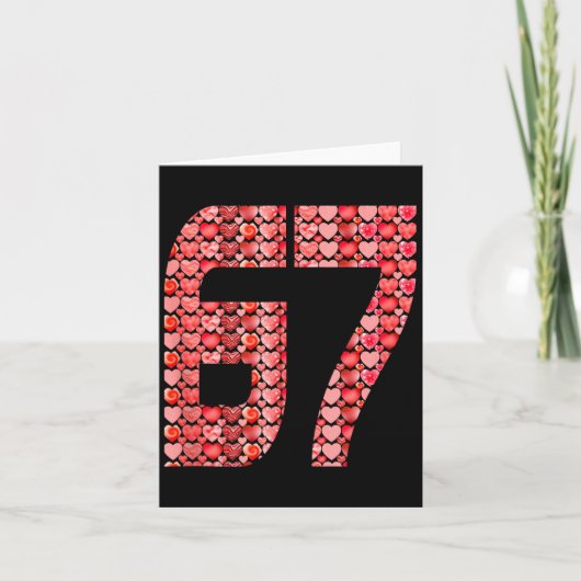 Valentine’s Day 67 Meme Filled With Hearts Funny S Karte (Vorderseite)