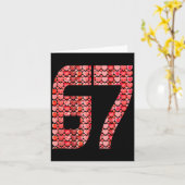 Valentine’s Day 67 Meme Filled With Hearts Funny S Karte (Gelbe Blume)