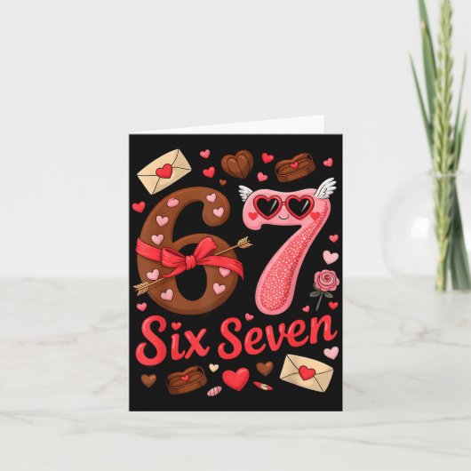 Valentine’s Day 67 Meme Filled With Hearts Funny S Karte (Vorderseite)