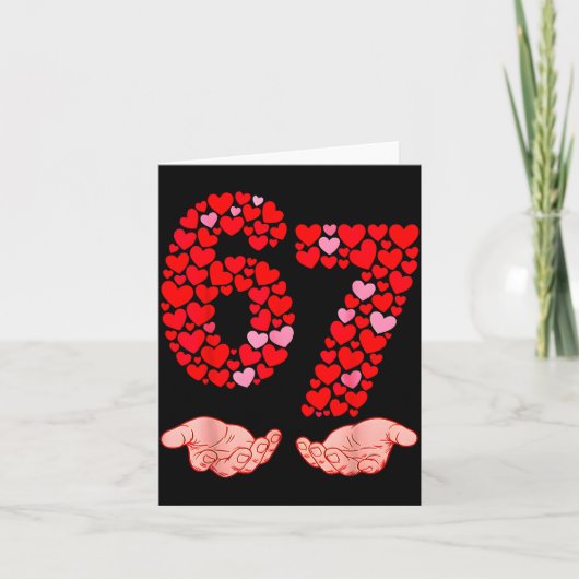 Valentine’s Day 67 Meme Filled With Hearts Funny S Karte (Vorderseite)