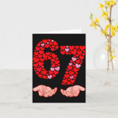 Valentine’s Day 67 Meme Filled With Hearts Funny S Karte (Gelbe Blume)