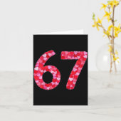 Valentine’s Day 67 Meme Filled With Hearts Funny S Karte (Gelbe Blume)