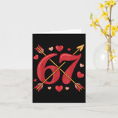 Valentine’s Day 67 Meme Filled With Hearts Funny S Karte (Gelbe Blume)