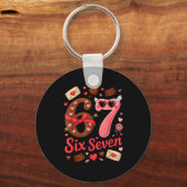 Valentine’s Day 67 Meme Filled With Hearts Funny S Schlüsselanhänger (Vorderseite)