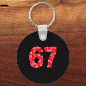 Valentine’s Day 67 Meme Funny Six Seven 6 7 Valent Schlüsselanhänger (Vorderseite)