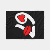 Valentine’s Day 67 Meme Lips And Heart Funny Six S Fleecedecke (Vorderseite (Horizontal))