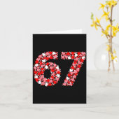 Valentine’s Day 67 Meme With Hearts Funny Six Seve Karte (Gelbe Blume)