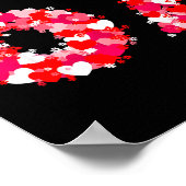 Valentine’s Day 67 Meme With Hearts Funny Six Seve Poster (Ecke)